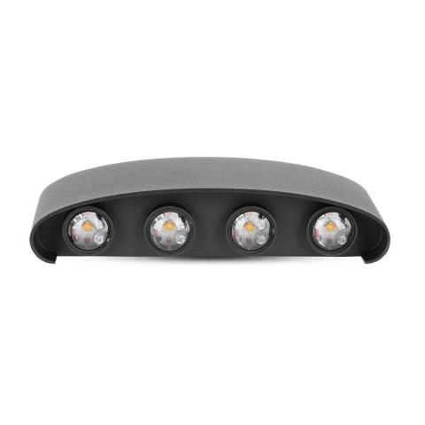 Oprawa Ścienna Góra Dół V-TAC 8W LED Czarna IP54 VT-848 3000K 800lm