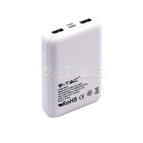 Power Bank V-TAC 10000mAh Biały V-TAC VT-3504