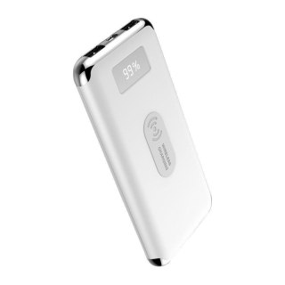Power Bank V-TAC 10000mAh LCD + Bezprzewodowe ładowanie Indukcja Biały V-TAC VT-3505
