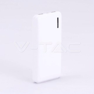 Power Bank V-TAC 10000mAh Super Slim Biały Lithium Polymer VT-3518