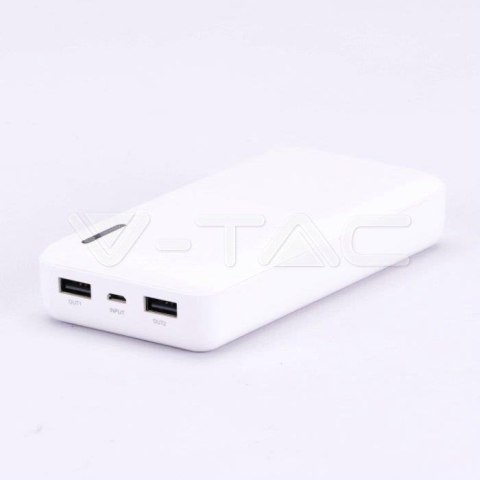 Power Bank V-TAC 20000mAh Mega Power Biały Lithium Polymer VT-3520