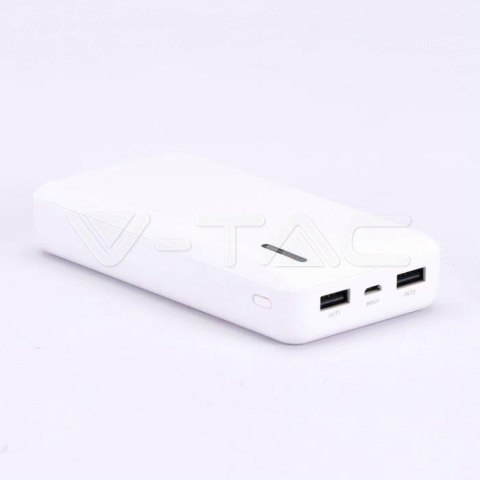 Power Bank V-TAC 20000mAh Mega Power Biały Lithium Polymer VT-3520