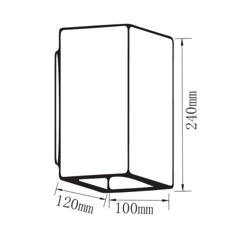Kinkiet V-TAC BETON 2xG9 LED Prostokąt Ciemny Szary IP20 VT-893