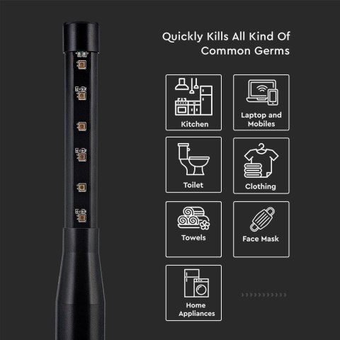 Lampa Bakteriobójcza Wirusobójcza MINI 14mW UVC V-TAC VT-3214