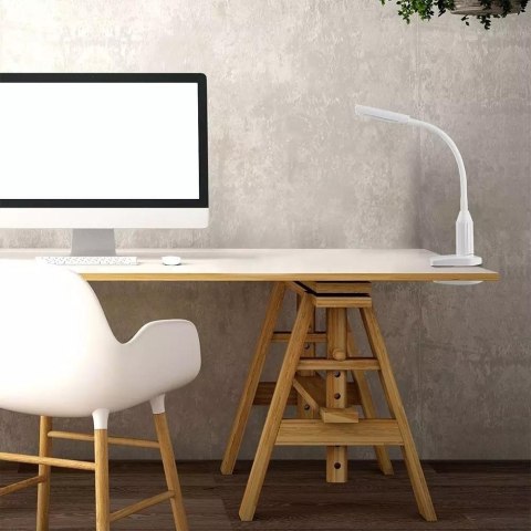 Lampka Biurkowa V-TAC 7W LED Biała Klips VT-7407 3000K 400lm