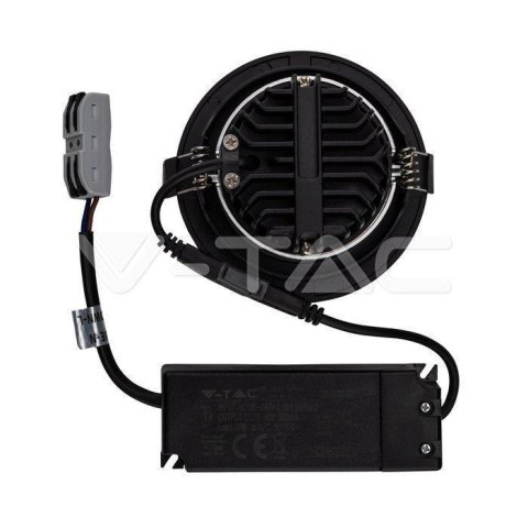 Oprawa Downlight V-TAC SAMSUNG CHIP 10W Czarna Uchylna VT-2-13 6400K 800lm 5 Lat Gwarancji