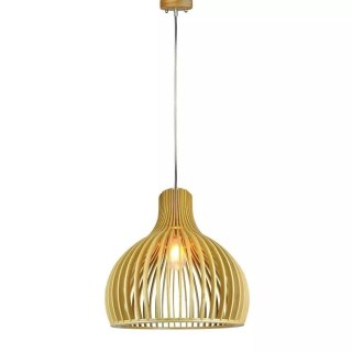 Oprawa Zwieszana V-TAC E27 Drewniana Stożek fi450 VT-4453 5 Lat Gwarancji