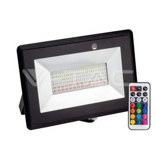 Projektor LED V-TAC 50W Czarny IP65 Pilot VT-4952 RGB