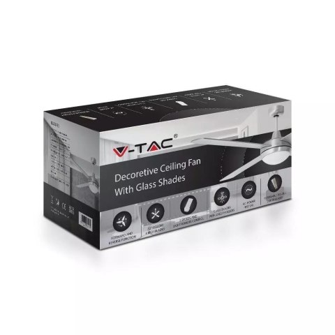 Wentylator Sufitowy V-TAC 132cm 2xE27 35W Pilot VT-6054-4