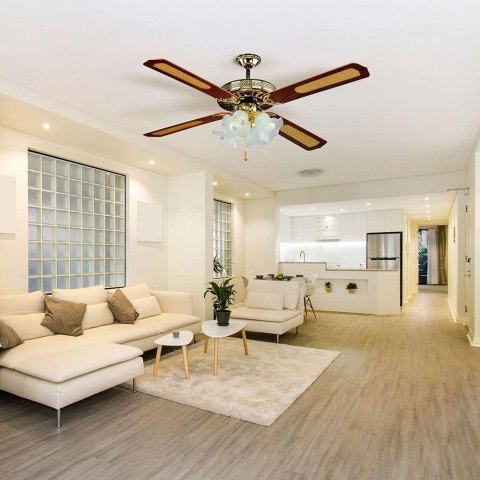 Wentylator Sufitowy V-TAC 132cm Brąz 4xE27 3 Biegi VT-6056-4