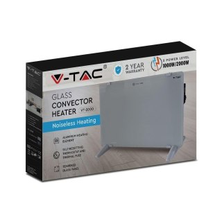 Grzejnik Panelowy Szklany 2000W LED Biały V-TAC VT-2000-W