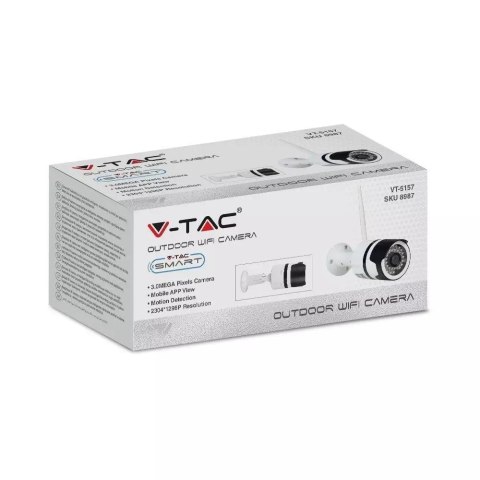 Kamera Zewnętrzna WiFi IP 3MP IP65 V-TAC VT-5157
