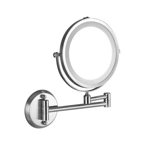 Lustro Ścienne V-TAC 3W LED Łazienka Makijaż 4xAAA Fi.17CM Chrom VT-7571 6400K 30lm