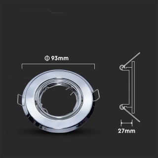 Oczko V-TAC GU10 Okrągłe Ruchome Białe (Opak. 2 szt) VT-817-RD-W