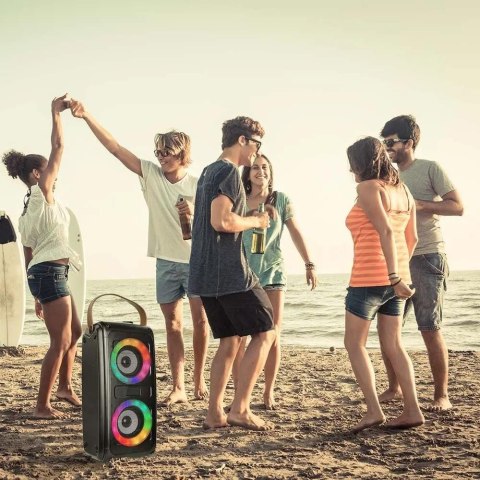 Głośnik Przenośny V-TAC 34cm, 2x10W, USB, Micro SD, RGB, FM VT-6203-2