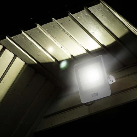 Naświetlacz Projektor LED V-TAC 30W SAMSUNG CHIP Czujnik Ruchu Biały Z MUFĄ VT-138S 6500K 2340lm 5 Lat Gwarancji