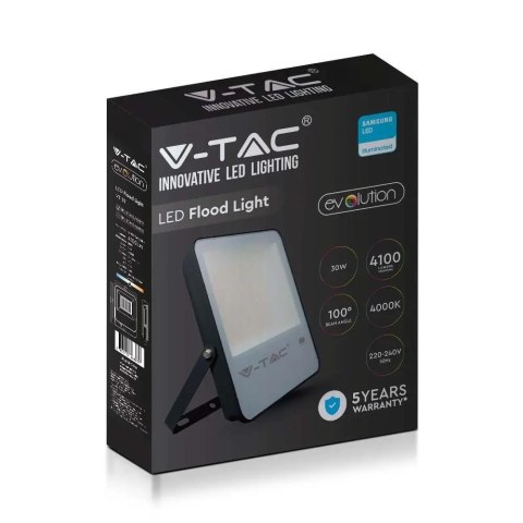 Naświetlacz Projektor LED V-TAC 50W SAMSUNG CHIP Czarny 137Lm/W EVOLUTION VT-52 6500K 6850lm 5 Lat Gwarancji