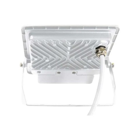Projektor LED V-TAC 50W SAMSUNG CHIP Czujnik Ruchu Biały Przewód 1M VT-158S-1 4000K 4000lm 5 Lat Gwarancji