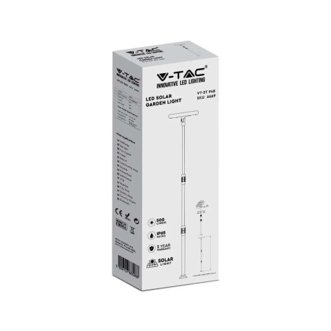 Słupek Ogrodowy V-TAC Solarny LED 8W VT-948 4000K 500lm
