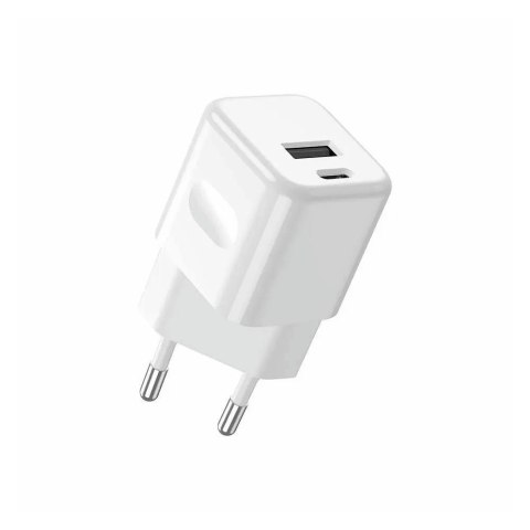 Ładowarka USB V-TAC SZYBKA 30W Biała MINI Dual USB Type-A Type-C VT-5330-W