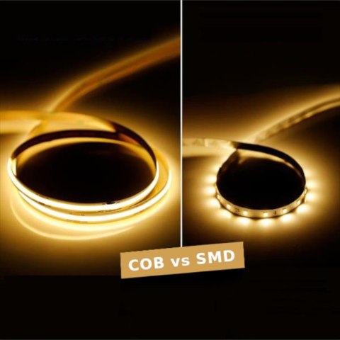 Taśma LED V-TAC Bezpunktowa COB 512LED 24V CRI90+ 13W/m VT-COB 3000K 1200lm 3 Lata Gwarancji