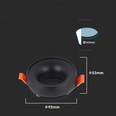 Oczko V-TAC GU10 Wpuszczane Okrągłe Złote+Czarny VT-980RD 3 Lata Gwarancji