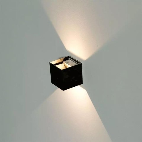 Lampa KinkietOprawa Ścienna V-TAC 5W  Góra Dół Regulowana Czarny Kwadrat IP65 Bridgelux VT-759-B 4000K 700lm