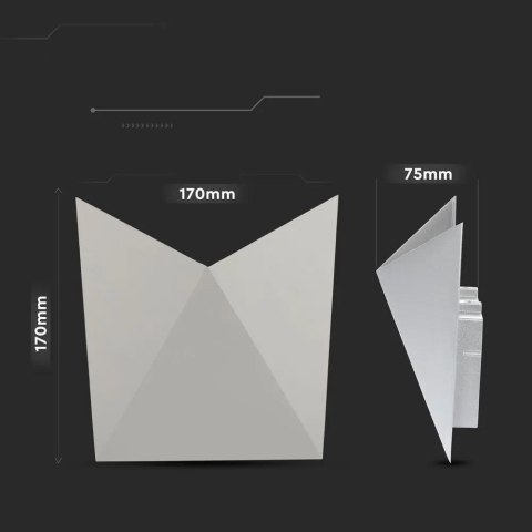 Kinkiet Ścienny V-TAC 5W LED Szary IP65 VT-825-G 4000K 645lm