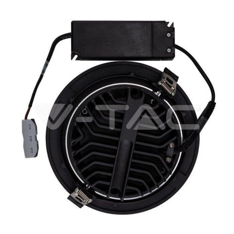 Oprawa Downlight V-TAC SAMSUNG CHIP 20W Czarna Uchylna VT-2-23 4000K 1600lm 5 Lat Gwarancji