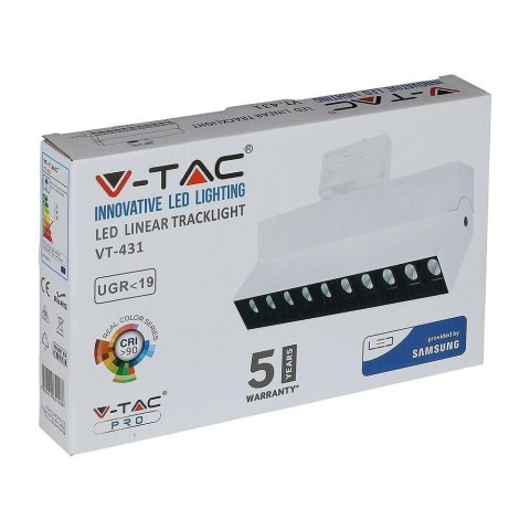 Oprawa Szynosystem 3F V-TAC 25W SAMSUNG CHIP CRI90+ Czarna VT-431 2700K 2000lm 5 Lat Gwarancji