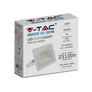 Projektor LED V-TAC 30W SMD E-Series Biały VT-4031 3000K 2510lm