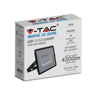 Projektor LED V-TAC 50W SMD E-Series Czarny VT-4051 3000K 4300lm