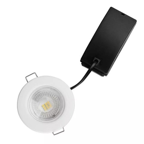 Oczko LED V-TAC SAMSUNG CHIP 5W Hermetyczne IP65 Ściemnialne Białe VT-885-W 4000K 500lm 5 Lat Gwarancji