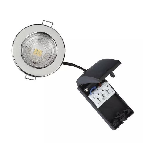 Oczko LED V-TAC SAMSUNG CHIP 5W Hermetyczne IP65 Ściemnialne Chrom VT-885-C 4000K 500lm 5 Lat Gwarancji