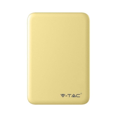 Power Bank V-TAC 5000mAh Żółty 63x94x15mm VT-3503