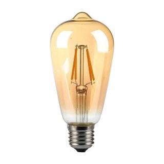 Żarówka LED V-TAC 8W E27 Filament Bursztyn Vintage ST64 VT-1968 2200K 700lm