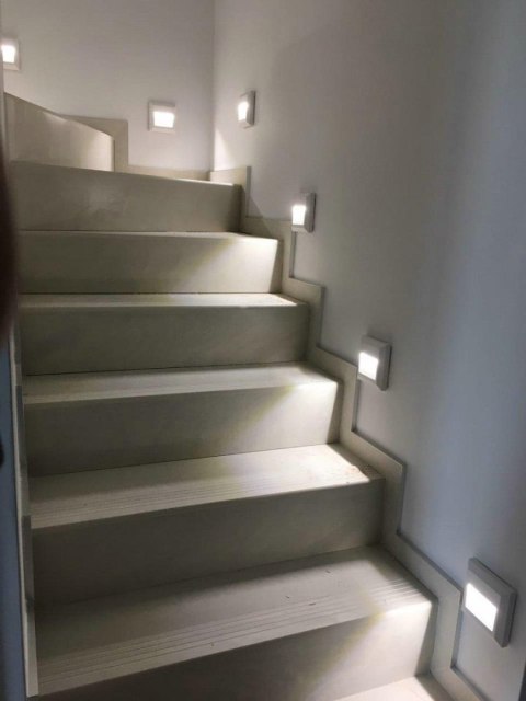 Oprawa Schodowa 2W LED V-TAC Szary Kwadrat 230V IP65 VT-1152-G 4000K 60lm