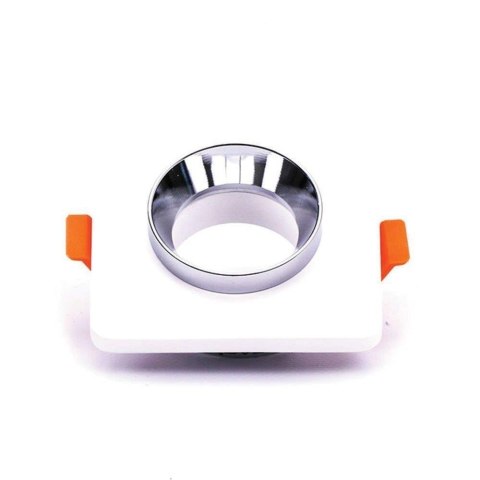 Oczko V-TAC GIPS BETON GU10 Kwadrat Wpuszczane Białe/Chrom VT-862-CHW 5 Lat Gwarancji