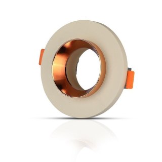 Oczko V-TAC GIPS BETON GU10 Okrągłe Wpuszczane Białe/Różowe Złoto VT-862-MRC 5 Lat Gwarancji