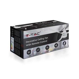 Wentylator Sufitowy V-TAC 65W Pilot 3 Ramiona Biały VT-6552-3