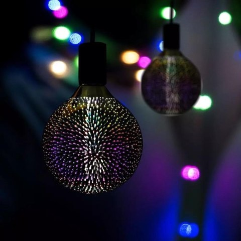 Żarówka LED V-TAC 3W E27 Filament 3D G125 VT-2233 3000K 40lm