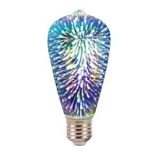 Żarówka LED V-TAC 3W E27 Filament 3D Vintage ST64 VT-2223 3000K 25lm
