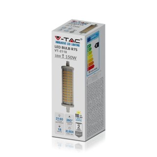 Żarówka Żarnik LED V-TAC 18W R7S Ceramika VT-2118 4000K 2140lm