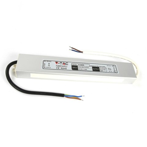 Zasilacz LED V-TAC 45W 12V 3,75A Metalowy Hermetyczny IP65 VT-22050