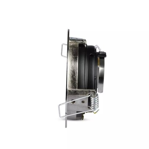 Oczko V-TAC Aluminiowe GU10 Okrągłe Satyna/Czarne VT-781RD-SN