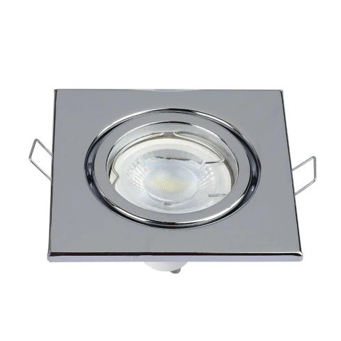 Oczko V-TAC GU10 Kwadrat Ruchome Chrom VT-7227SQ-SS