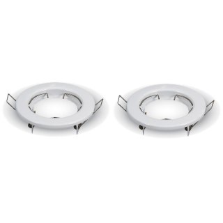Oczko V-TAC GU10 Okrągłe Stałe Białe (Opak. 2 szt) VT-778-WH