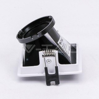 Oczko V-TAC GU10 Wpuszczane Białe/Czarne Kwadrat VT-875-WB 3 Lata Gwarancji