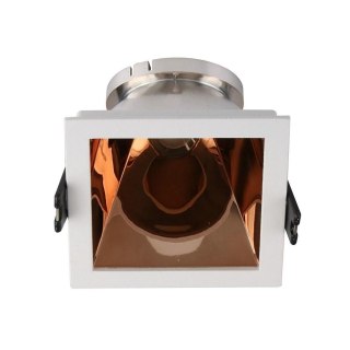 Oczko V-TAC GU10 Wpuszczane Białe/Różowy Złoty Kwadrat VT-875-WR 3 Lata Gwarancji