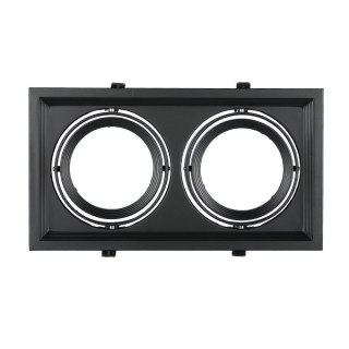 Oprawa Sufitowa Wpuszczana 2xAR111 G53 Czarna V-TAC VT-7222